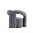 Manhattan Comfort Darian Solid Wood Frame Accent Chair in Gray