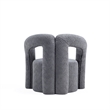 Manhattan Comfort Darian Solid Wood Frame Accent Chair in Gray