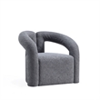 Manhattan Comfort Darian Solid Wood Frame Accent Chair in Gray