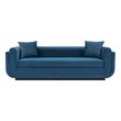 Manhattan Comfort Edmonda Sofa with Solid Wood Frame in Sapphire Blue