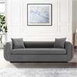 Manhattan Comfort Edmonda Sofa with Solid Wood Frame in Dark Gray