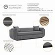 Manhattan Comfort Edmonda Sofa with Solid Wood Frame in Dark Gray