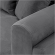 Manhattan Comfort Edmonda Sofa with Solid Wood Frame in Dark Gray