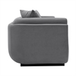 Manhattan Comfort Edmonda Sofa with Solid Wood Frame in Dark Gray