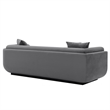Manhattan Comfort Edmonda Sofa with Solid Wood Frame in Dark Gray