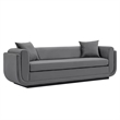 Manhattan Comfort Edmonda Sofa with Solid Wood Frame in Dark Gray