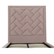 Manhattan Comfort Crosby Solid Wood Frame Twin-Size Bed in Blush