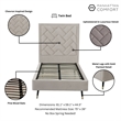 Manhattan Comfort Crosby Solid Wood Frame Twin-Size Bed in Beige