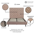 Manhattan Comfort Crosby Full-Size Bed with Solid Wood Frame in Cream