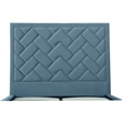 Manhattan Comfort Crosby Full-Size Bed with Solid Wood Frame in Blue