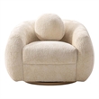 Manhattan Comfort Tribeca Accent Chair with Solid Wood Frame in Cream