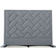 Manhattan Comfort Crosby Full-Size Bed with Solid Wood Frame in Gray