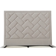 Manhattan Comfort Crosby Full-Size Bed with Solid Wood Frame in Beige