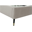 Manhattan Comfort Crosby Queen-Size Bed with Solid Wood Frame in Beige