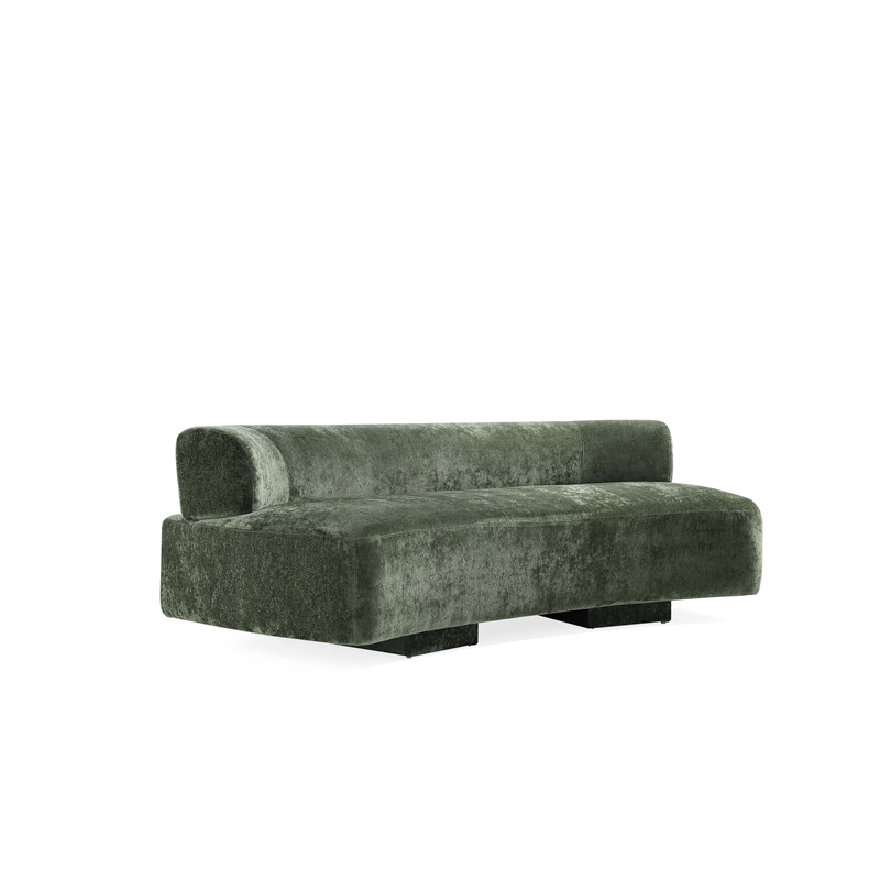 Manhattan Comfort Verandah Sofa with Solid Wood Frame in Olive Green
