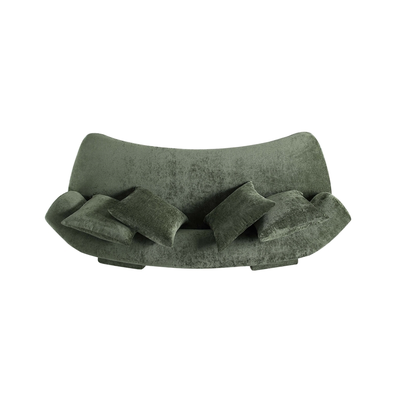 Manhattan Comfort Verandah Sofa with Solid Wood Frame in Olive Green