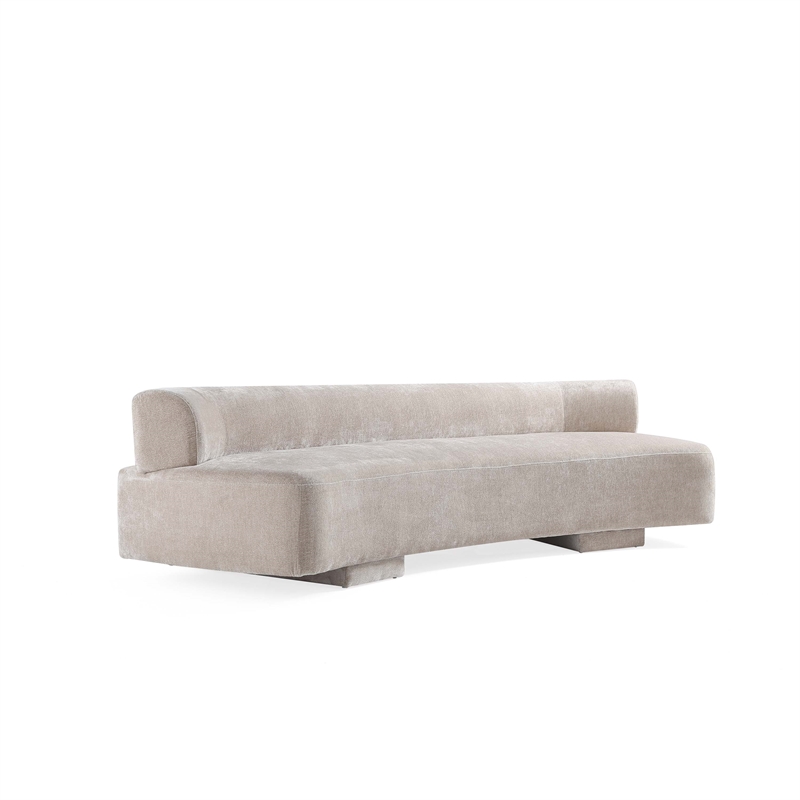 Manhattan Comfort Verandah XL Sofa with Solid Wood Frame in Beige