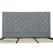 Manhattan Comfort Crosby King-Size Bed with Solid Wood Frame in Gray
