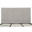 Manhattan Comfort Crosby King-Size Bed with Solid Wood Frame in Beige