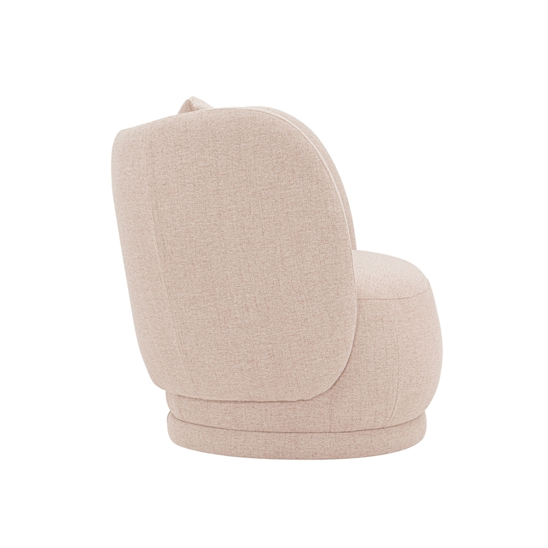 Manhattan Comfort Siri Accent Chair with Solid Wood Frame in Wheat