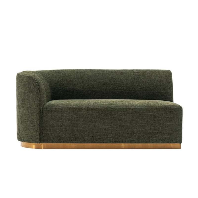 Manhattan Comfort Daria Sofa with Solid Wood Frame in Olive Green