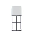 Manhattan Comfort Serena Upholstered Barstool with Steel Base in White