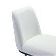 Manhattan Comfort Serena Upholstered Barstool with Steel Base in White