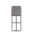 Manhattan Comfort Serena Upholstered Barstool with Steel Base in Gray