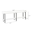 Manhattan Comfort Celine Side Table Console from Engineered Wood in White/Black