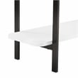 Manhattan Comfort Celine Side Table Console from Engineered Wood in White/Black