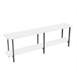 Manhattan Comfort Celine Side Table Console from Engineered Wood in White/Black