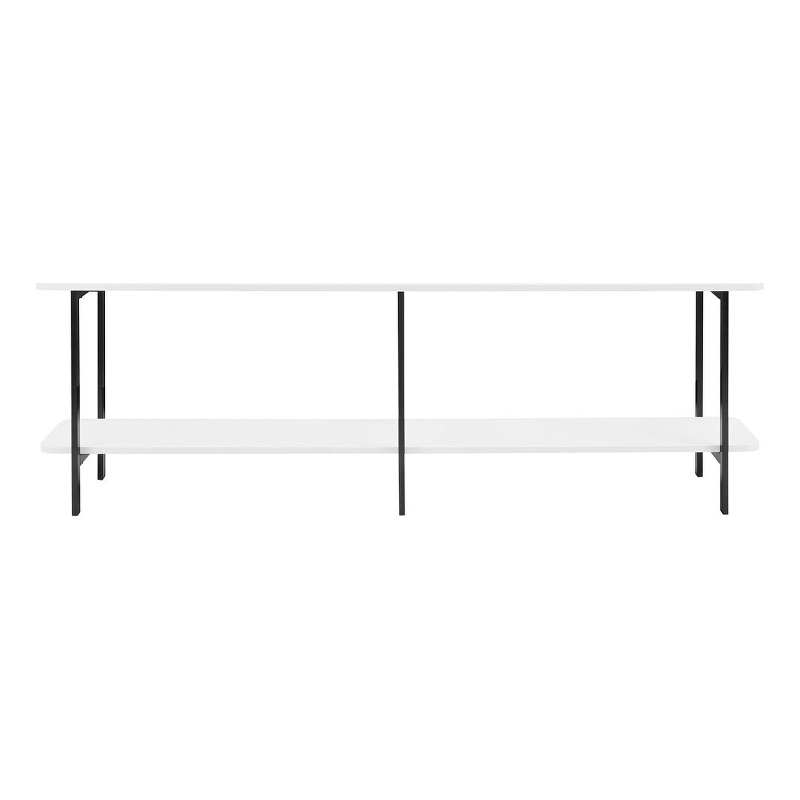 Manhattan Comfort Celine Side Table Console from Engineered Wood in White/Black
