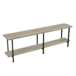 Manhattan Comfort Celine Side Table Console from Engineered Wood in Gray/Black