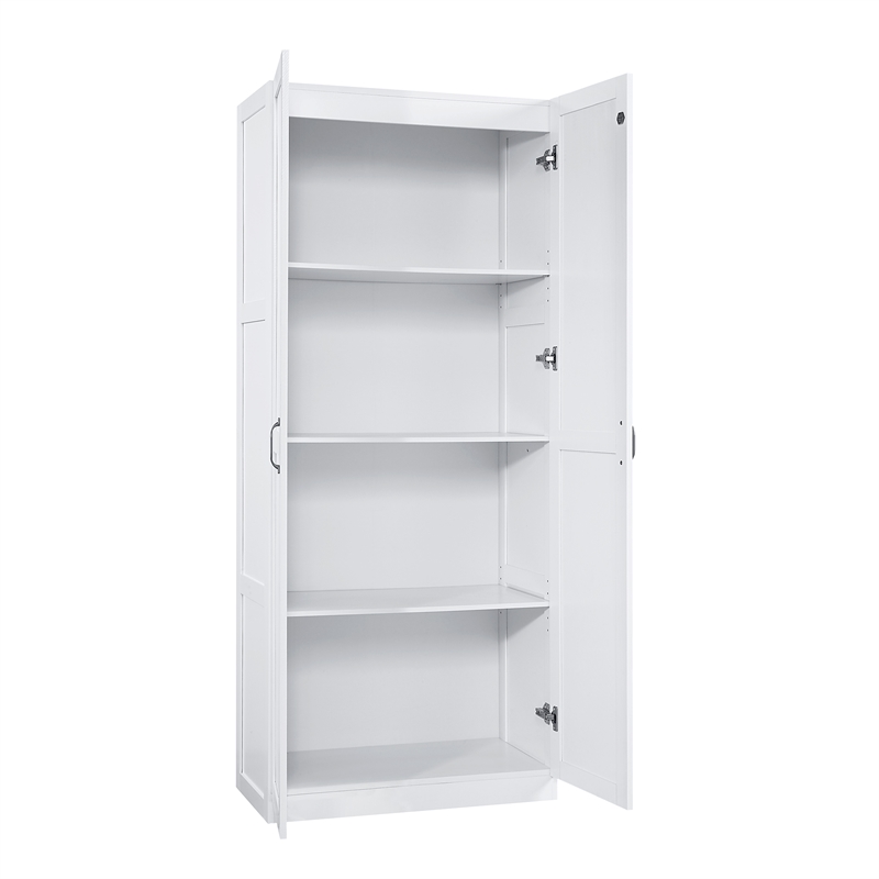 Manhattan Comfort Hopkins Storage Closet 3.0 from Engineered Wood in White