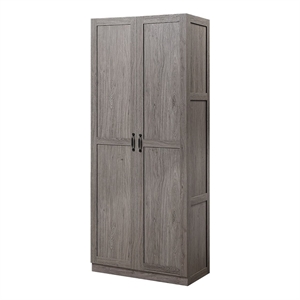 Manhattan Comfort Hopkins Storage Closet 3.0 from Engineered Wood in Gray