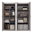 Hopkins Storage Closet 4.0 from Engineered Wood in Gray - Set of 2