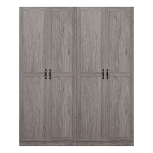 Hopkins Storage Closet 4.0 from Engineered Wood in Gray - Set of 2