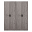 Hopkins Storage Closet 4.0 from Engineered Wood in Gray - Set of 2