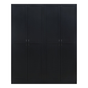 Hopkins Storage Closet 4.0 from Engineered Wood in Black - Set of 2