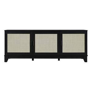 Manhattan Comfort Sheridan TV Stand from Engineered Wood in Black