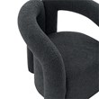 Manhattan Comfort Darian Boucle Accent Chair from Solid Wood in Black (Set of 2)