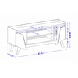 Manhattan Comfort Marcus 53.14 TV Stand from Engineered Wood in Beige