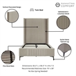 Manhattan Comfort Promenade Twin-Size Bed from Solid Wood in Rustic Taupe