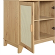 Manhattan Comfort Sheridan Engineered Wood Bookcase Cabinet in Natural Set of 2