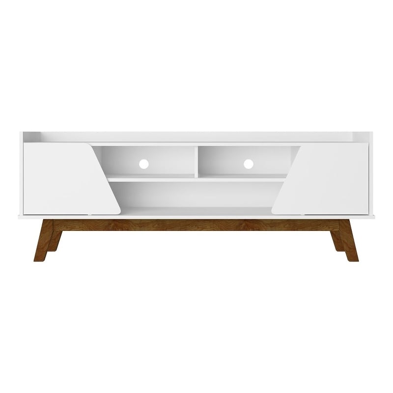 Manhattan Comfort Marcus 62.99 TV Stand from Engineered Wood in White