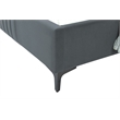 Manhattan Comfort Promenade Queen-Size Bed made from Solid Wood in Gray