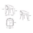 Reeva Dining Chair from Engineered Wood in Walnut and Cream- Set of 2
