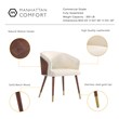 Reeva Dining Chair from Engineered Wood in Walnut and Cream- Set of 2