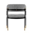Manhattan Comfort Lia Dining Armchair with Metal Frame in Gray - Set of 2