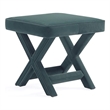 Manhattan Comfort Abigail Single Ottoman Bench with Solid Wood Frame in Green